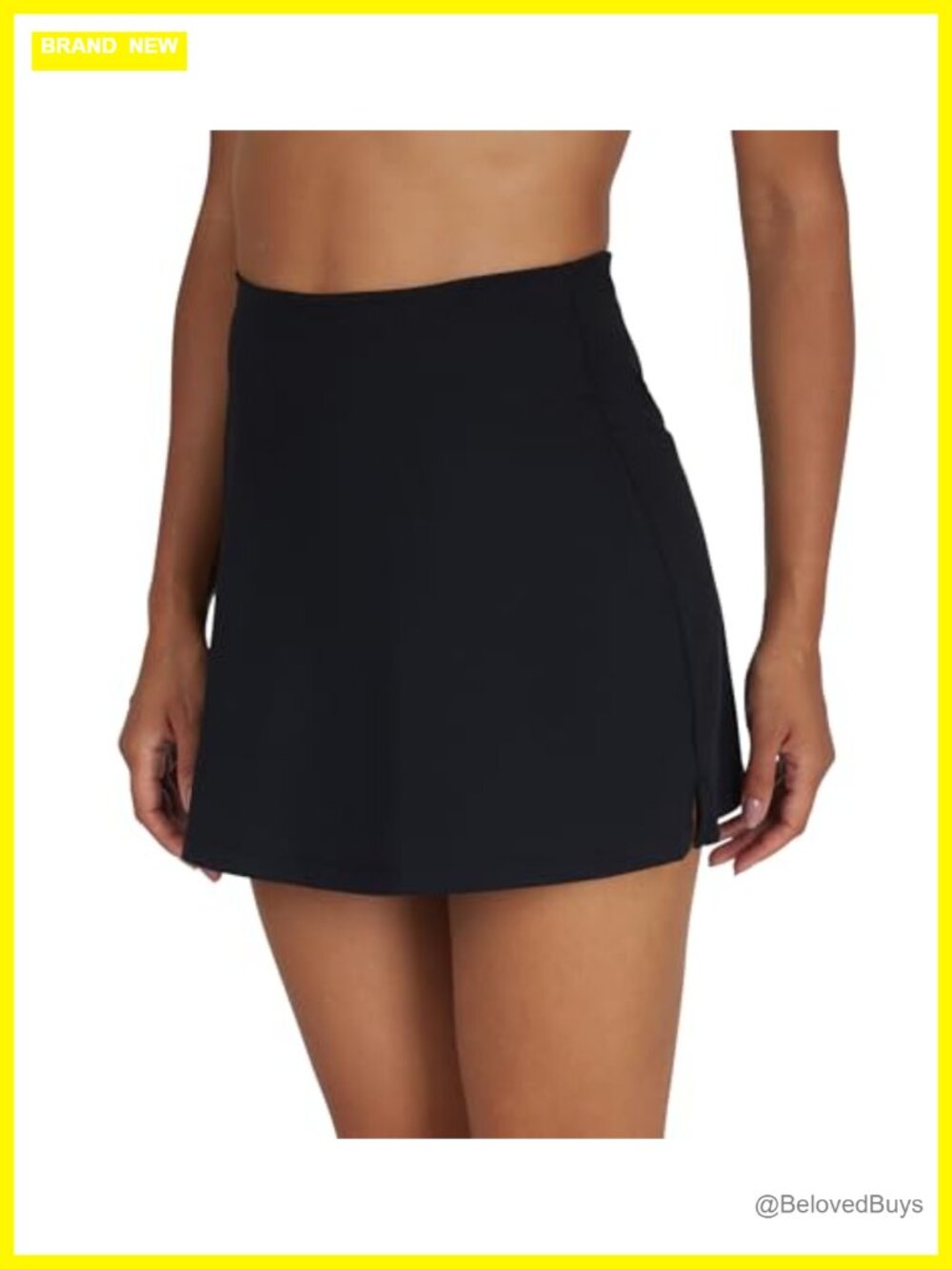 Women's High Waisted Tennis Skort with Inner Shorts and Pockets Active Skirt